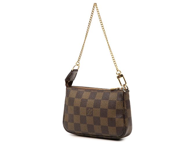 Borsa a mano Louis Vuitton Damier Ebene Mini Pochette Accessoires Marrone - vista 2