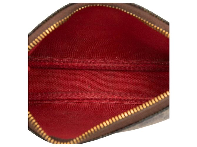 Borsa a mano Louis Vuitton Damier Ebene Mini Pochette Accessoires Marrone - vista 4