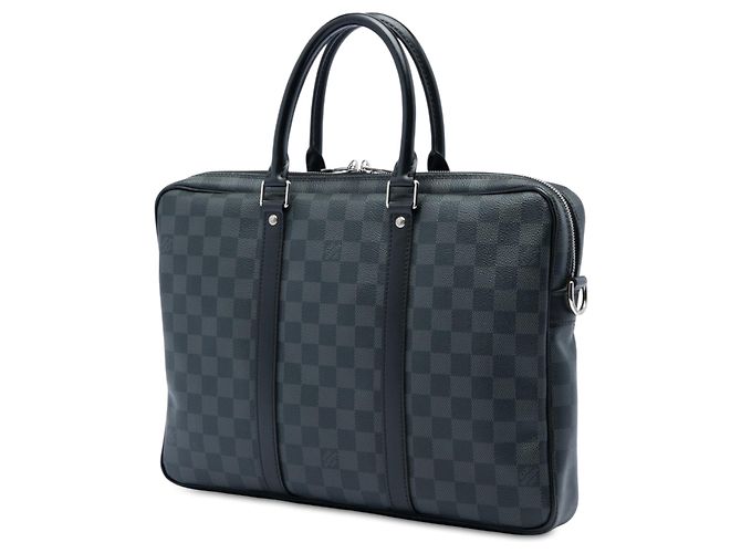 Borsa da Lavoro Louis Vuitton Damier Graphite Porte Documents Voyage PM Nera Nero - vista 2