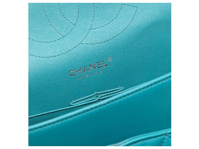 Borsa a tracolla Chanel Jumbo Classic Double Flap in pelle di agnello blu - vista 5