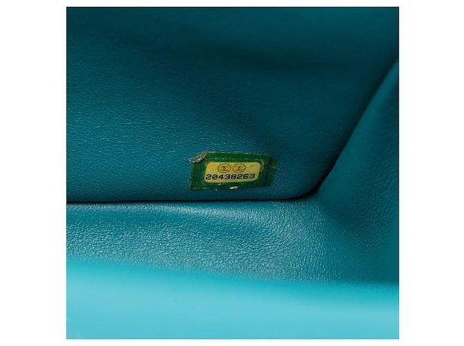 Borsa a tracolla Chanel Jumbo Classic Double Flap in pelle di agnello blu - vista 6