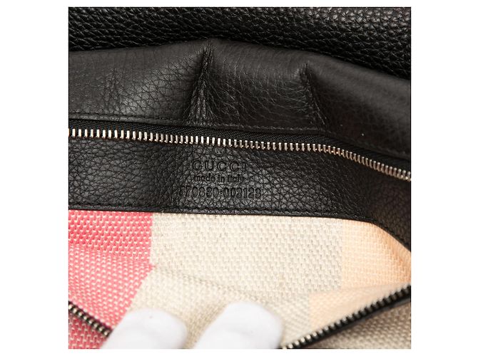 Bamboo Borsa Satchel Daily Gucci Large in pelle nera con bambù Nero - vista 5