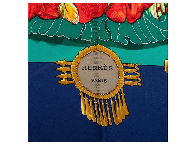 Hermès Mexique Seidentuch Blau - Ansicht 3