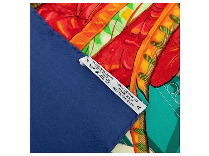 Hermès Mexique Seidentuch Blau - Ansicht 4