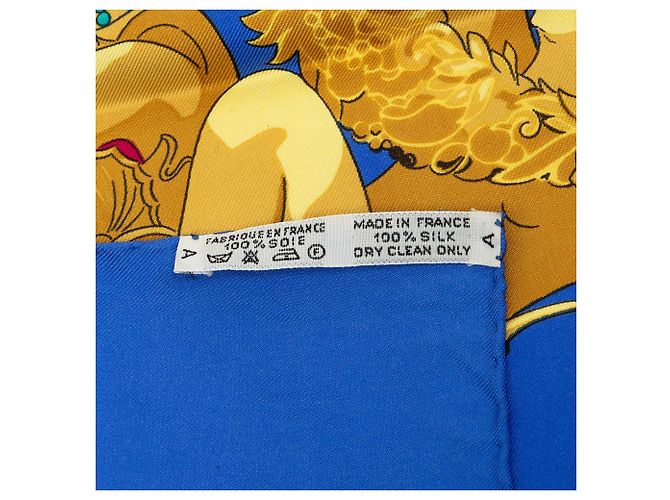 Foulard di seta blu Hermès Hommage A Charles Garnier 90 - vista 7