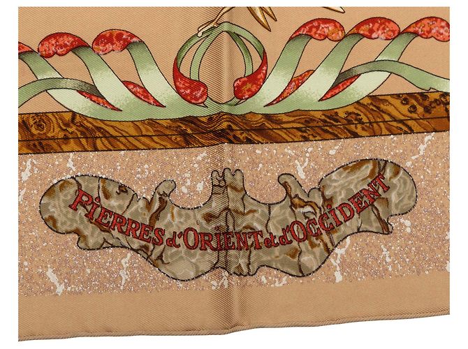 Hermès Pierres D Orient Et D Occident Seidentuch braun 90 Scarves - Ansicht 4