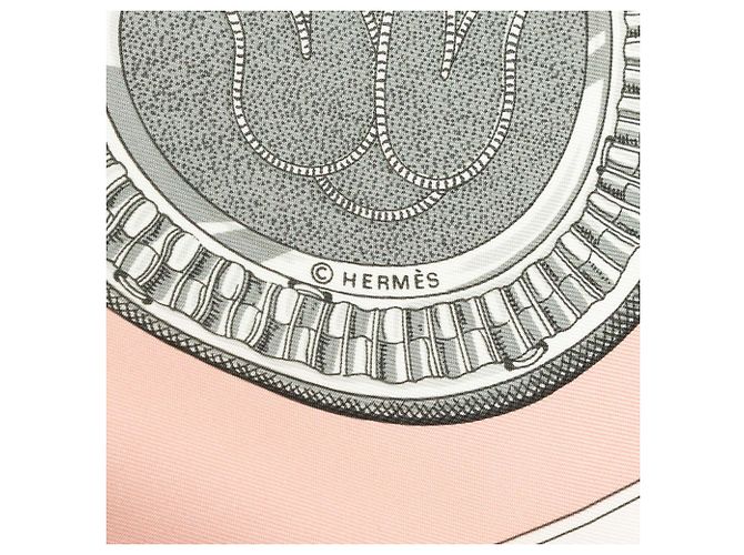Foulard di seta Hermès Grand Apparat Rosa 90 - vista 6