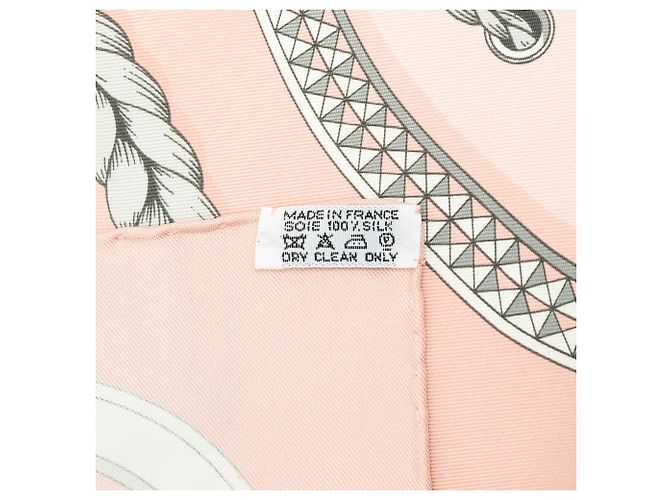 Foulard di seta Hermès Grand Apparat Rosa 90 - vista 7