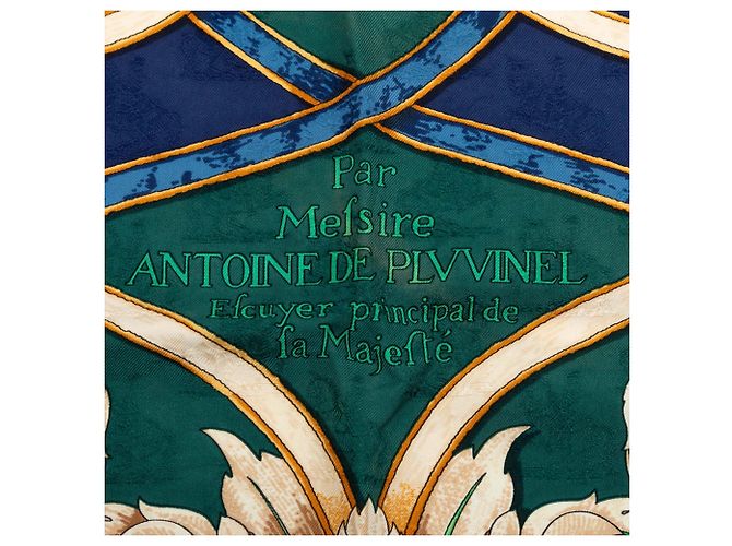 Grüner Hermès Par Mefsire Antoine De Plvvinel Seidenschal 90 Scarves - Ansicht 3