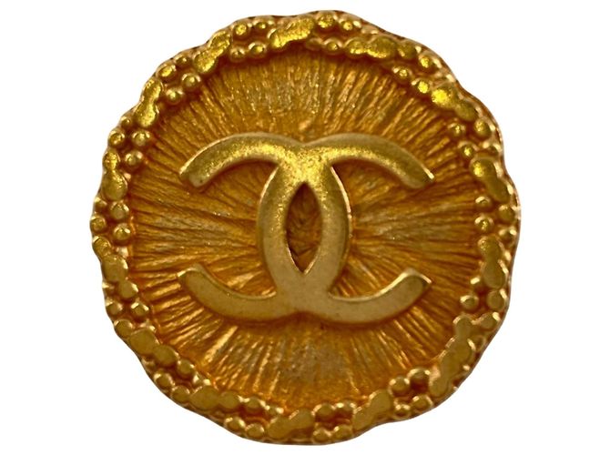 Orecchini a clip rotondi Sunburst Chanel CC placcati in oro D'oro - vista 6