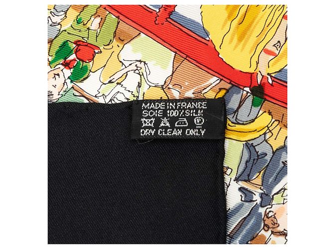 Pañuelo de seda Hermès Cirque Molier Naranja 90 Scarves - vista 7