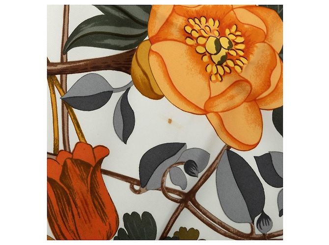 Hermès Fleurs D Hellade Seidentuch Weiß 90 Scarves - Ansicht 4