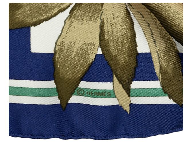 Hermès Fleurs D Hellade Seidentuch Weiß 90 Scarves - Ansicht 6