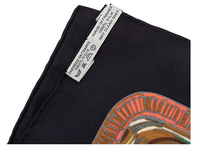 Foulard di seta Hermès Marine Naive Marrone 90 Scarves - vista 2