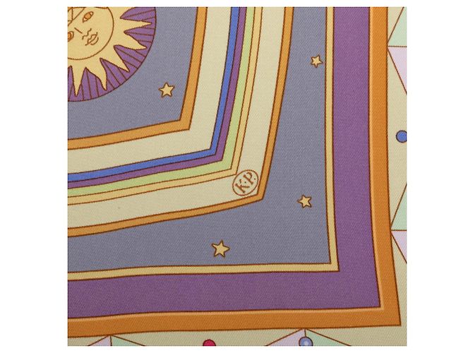 Foulard di seta Hermès Donner La Main Blu 90 Scarves - vista 4