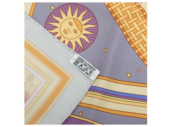 Foulard di seta Hermès Donner La Main Blu 90 Scarves - vista 6