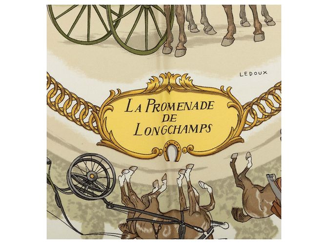 Hermès La Promenade De Longchamps Seidentuch Rosa 90 Pink - Ansicht 5