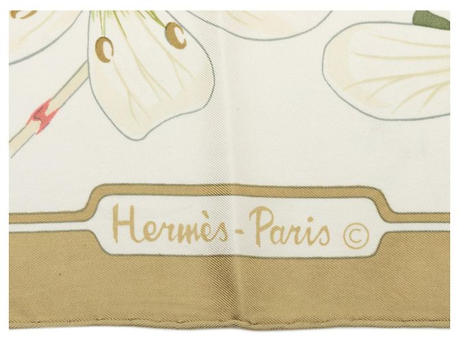 Hermès Flora Graeca Seidentuch Weiß 90 Scarves - Ansicht 2