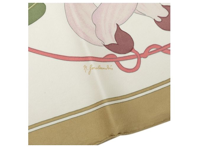 Hermès Flora Graeca Seidentuch Weiß 90 Scarves - Ansicht 3