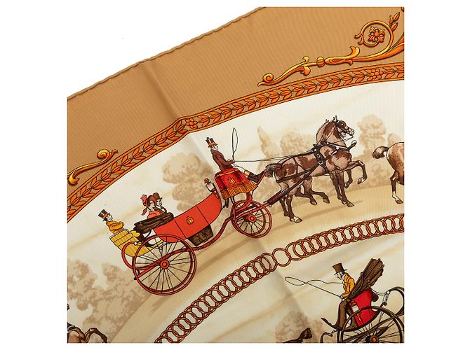 Pañuelo de seda Multi Hermès La Promenade de Longchamps 90 Multicolor - vista 8