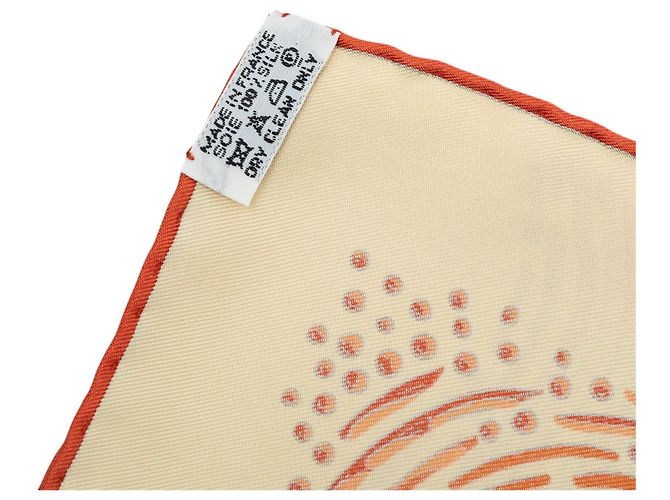 Hermès Les Rivieres De Babel Seidentuch Beige 90 - Ansicht 4