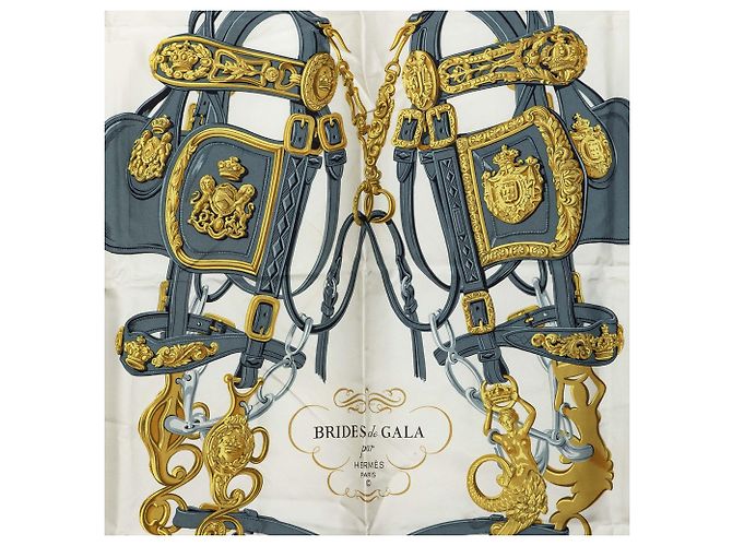 Foulard di seta Hermès Brides de Gala Rosa 90 Scarves - vista 7