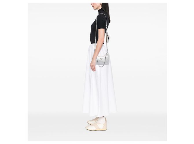 Bolso Prada Tessuto Re-Edition 2005 Blanco - vista 6