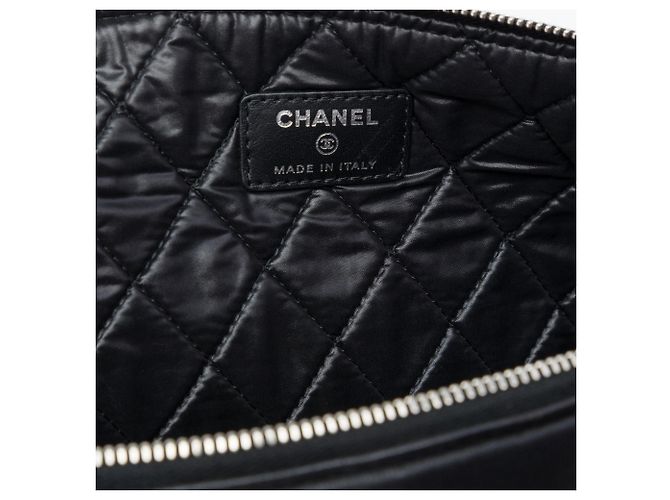 Clutch Chanel Large Printed Lambskin Cuba La Habana O Case Nera Nero - vista 5