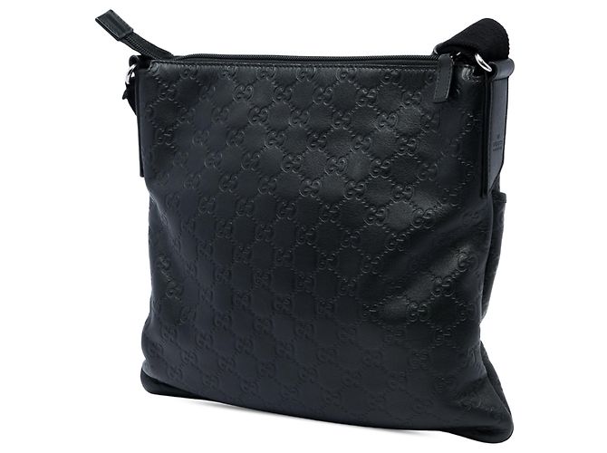 Borsa Messenger Piatta Gucci Guccissima Nera Nero - vista 2
