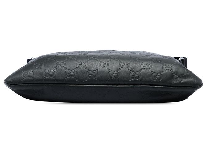 Borsa Messenger Piatta Gucci Guccissima Nera Nero - vista 3