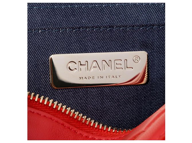 Chanel CC Vanity Case Satchel aus Lammleder in Rot - Ansicht 5