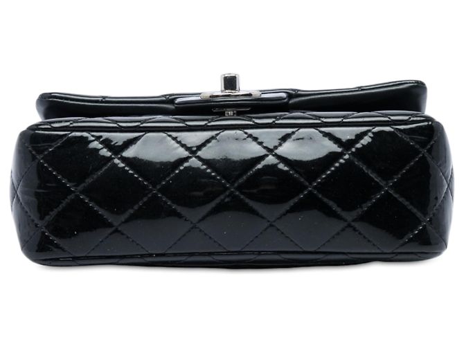 Chanel Mini Rectangular Classic Patent Single Flap Crossbody Bag schwarz - Ansicht 3