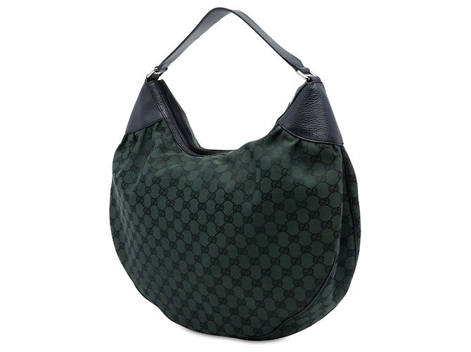 Grande Hobo in Tela GG Verde Gucci - vista 2