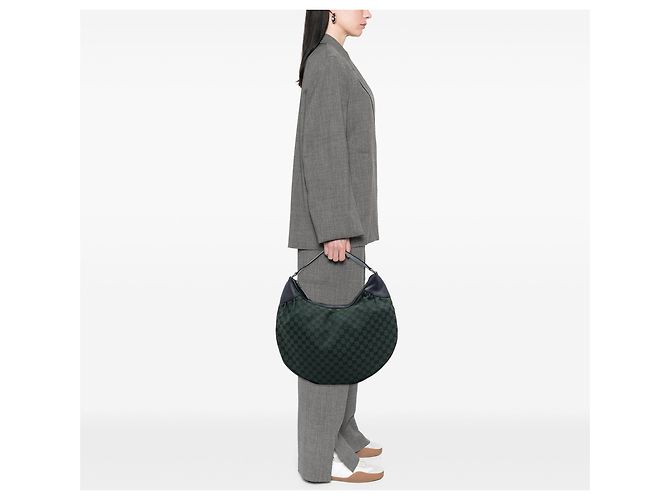Grande Hobo in Tela GG Verde Gucci - vista 6