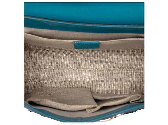 Borsa a tracolla Gucci Emily Medium Microguccissima Blu - vista 4