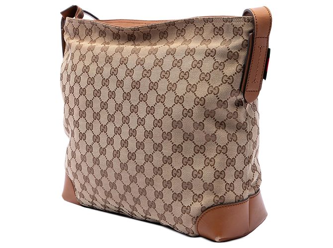 Borsa a tracolla Gucci GG Canvas Web beige - vista 2