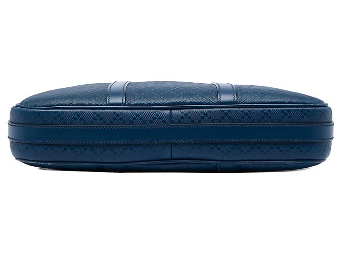 Borsa business Gucci Medium Diamante in vitello blu - vista 3