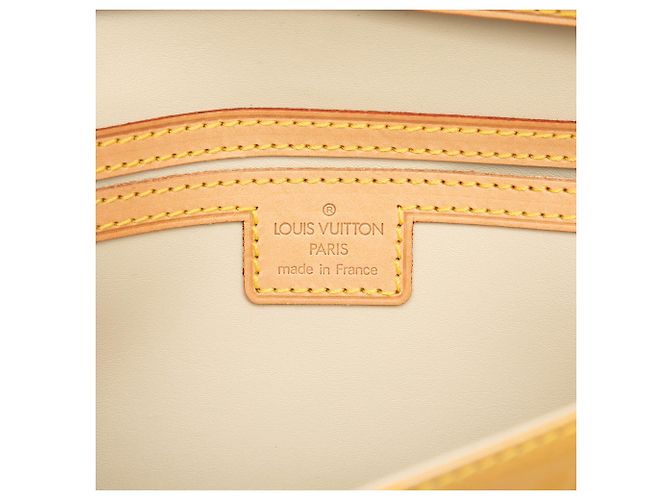 Borsa a tracolla Louis Vuitton Monogram Vernis Fleurs Pochette Gialla Giallo - vista 5
