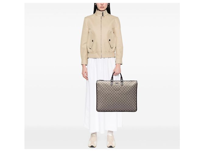 Borsa da viaggio Gucci GG Supreme Beige - vista 6