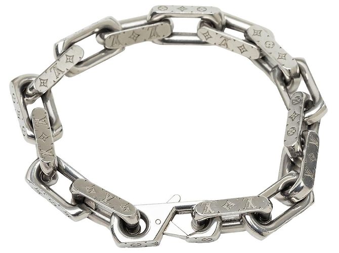 Pulsera de cadena Monogram en acero inoxidable plateado Louis Vuitton L Plata - vista 3