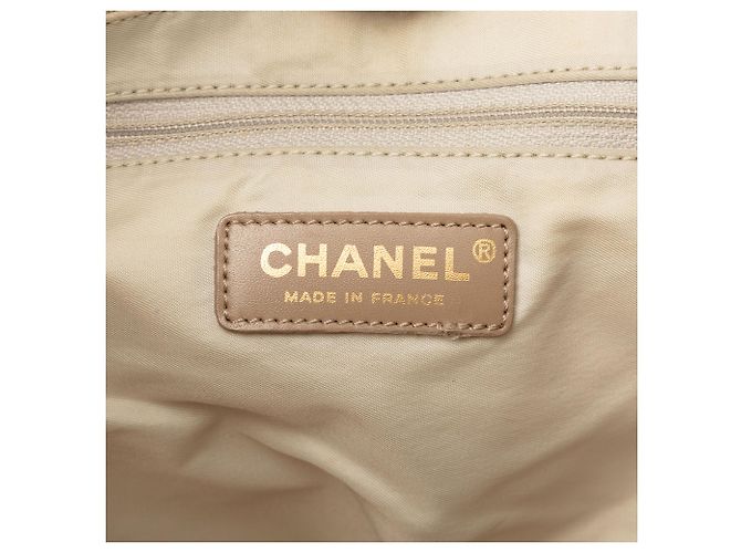 Borsa Tote Chanel New Travel Line in Nylon Beige - vista 5