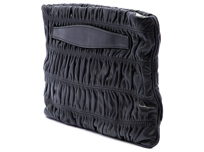 Clutch Prada Nappa Gaufre nera Nero - vista 2