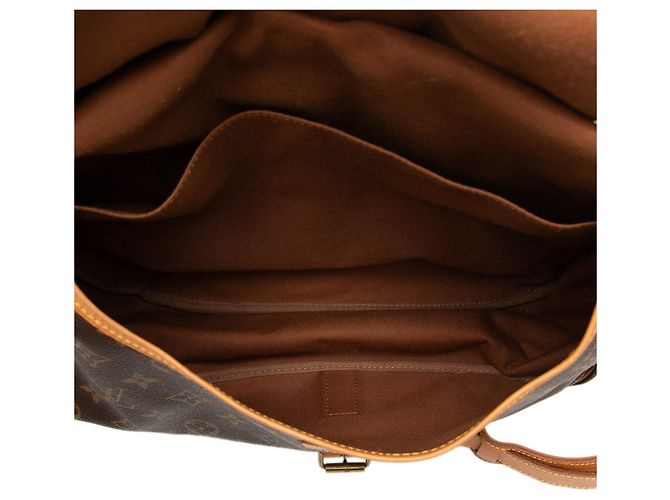 Borsa a tracolla Louis Vuitton Monogram Saumur 35 Marrone - vista 4