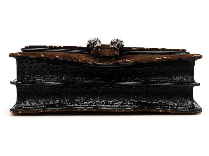 Borsa a tracolla Dionysus in velluto GG Medium marrone Gucci - vista 3