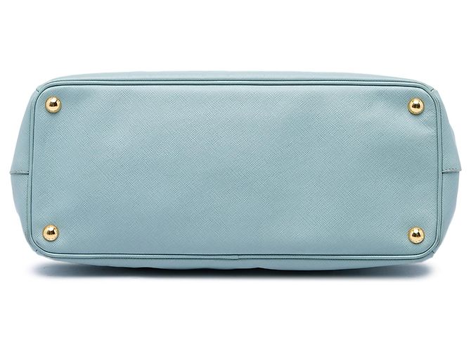 Borsa Tote Prada Large Saffiano Lux Galleria Double Zip Satchel Blu - vista 3