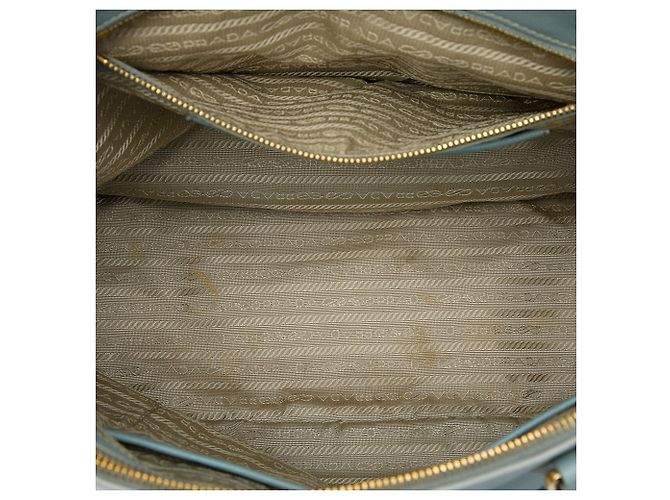Borsa Tote Prada Large Saffiano Lux Galleria Double Zip Satchel Blu - vista 5
