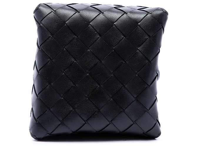 Mini borsa secchiello Bottega Veneta Intrecciato Knot nera Nero - vista 3