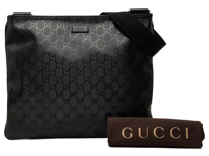 Borsa crossbody Gucci GG stampata nera Nero - vista 8