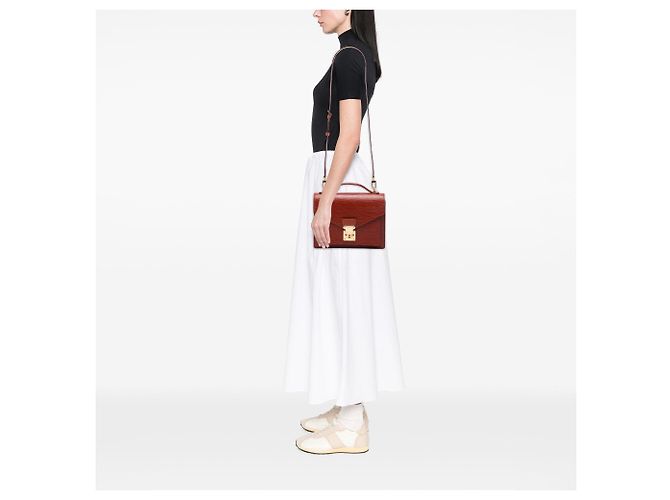 Borsa Satchel Louis Vuitton Epi Monceau 28 Marrone - vista 5