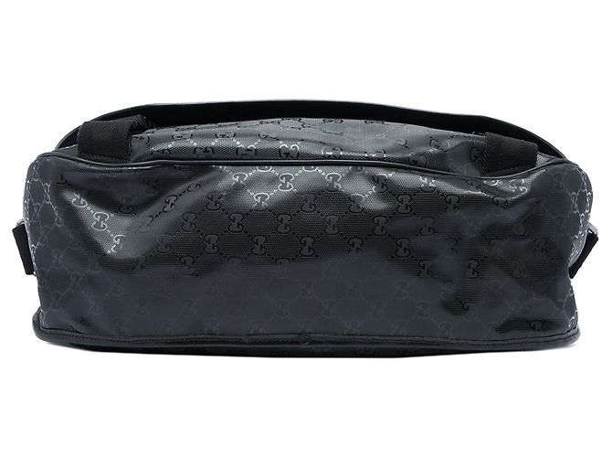 Borsa Messenger Gucci GG Stampata Nera Nero - vista 3